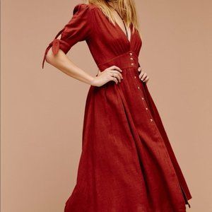 Free People Love of My Life Midi Dress Red Size M